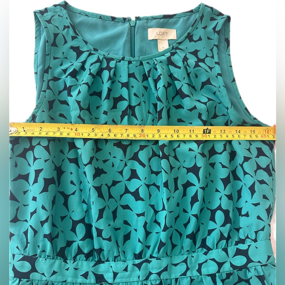 LOFT Women's Dress in Teal and Black - Picture 6 of 10